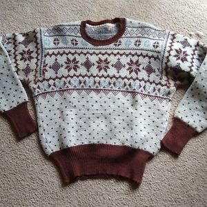 Vintage Wool Nordic Fair Isle sweater size s
